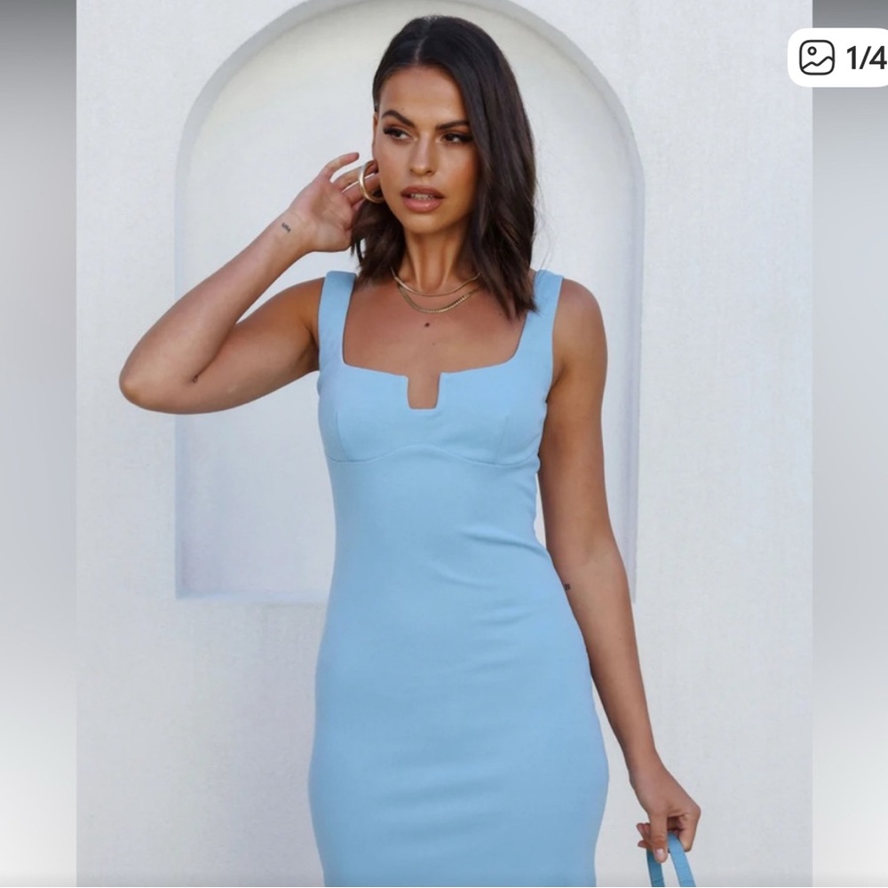 Hello Molly Blue Sleeveless Dress